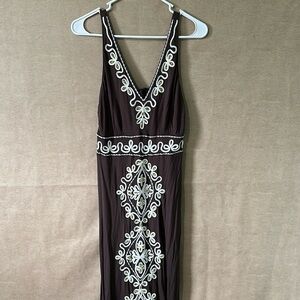 INC International Concepts Brown Maxi Dress Size S